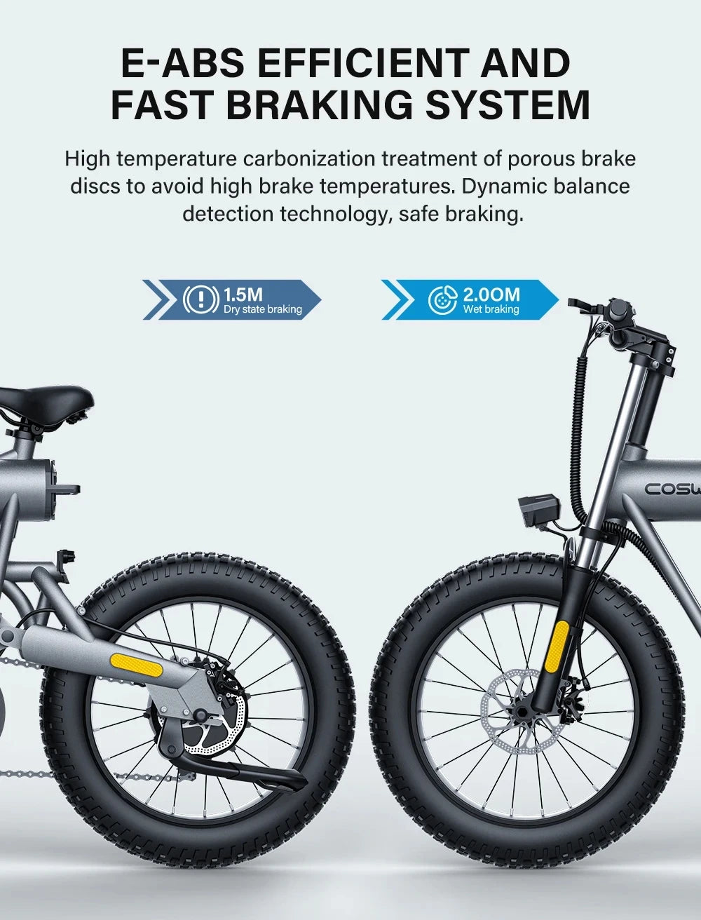 COSWHEEL Electric Bike Adults Off road electric Motorcycle bike 1000W Fat Tire Electric Bicycle,48V 20Ah Removable Battery Ebike